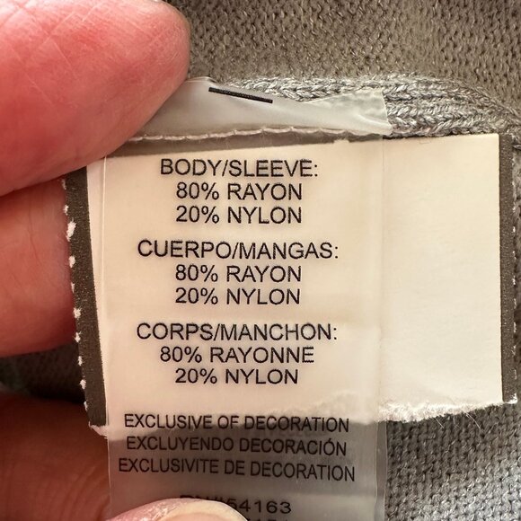 Karl Lagerfeld Women's Gray Sweater with White Shirt Collar Size Large - Picture 7 of 7